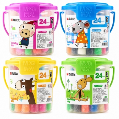 Plastilina modelaj M&G, galetusa, 24 culori, diverse modele